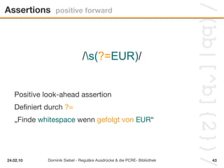 [ … ] Zeichenklassen 