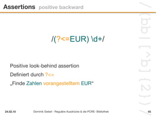 \ Aufheben der Meta- Eigenschaften \.  \^  \$  \\  ... 