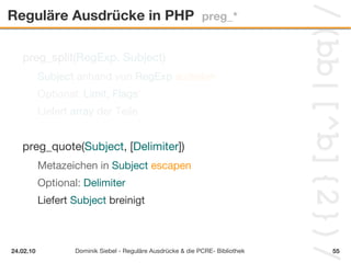 … und mehr: \h, \H, \v, \V 