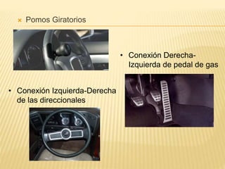  Pomos Giratorios
• Conexión Derecha-
Izquierda de pedal de gas
• Conexión Izquierda-Derecha
de las direccionales
 