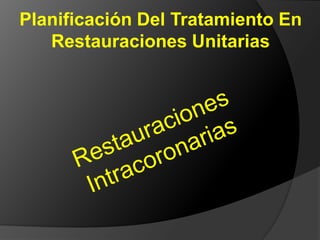 El análisis para seleccionar la ubicación de la línea de terminación se enfoca en 2 componentes:Estética vs HigieneExtensión mínima dentro del surco gingivalDisimular la zona de asentamientoFacilitar la higiene del pacienteNecesidad de aumentar la retención y estabilidadLínea de Sonrisa 