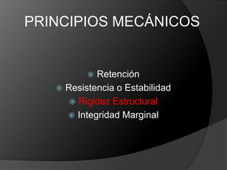 Para prevenir el dislocamiento de la restauración cuando es sometida a fuerzas oblicuas, que pueden provocar la rotación de la restauración