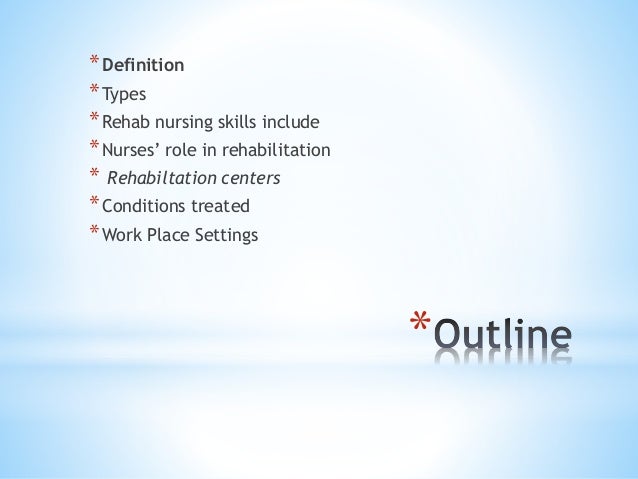 rehabilitation