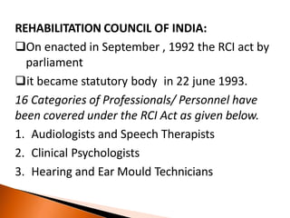 Rci In Ear Rehabilitation | PPTX