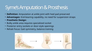 Symes Socket Rehabilitation of Adults with Lower-Limb Amputations By Dr.Rumaisa PT ...