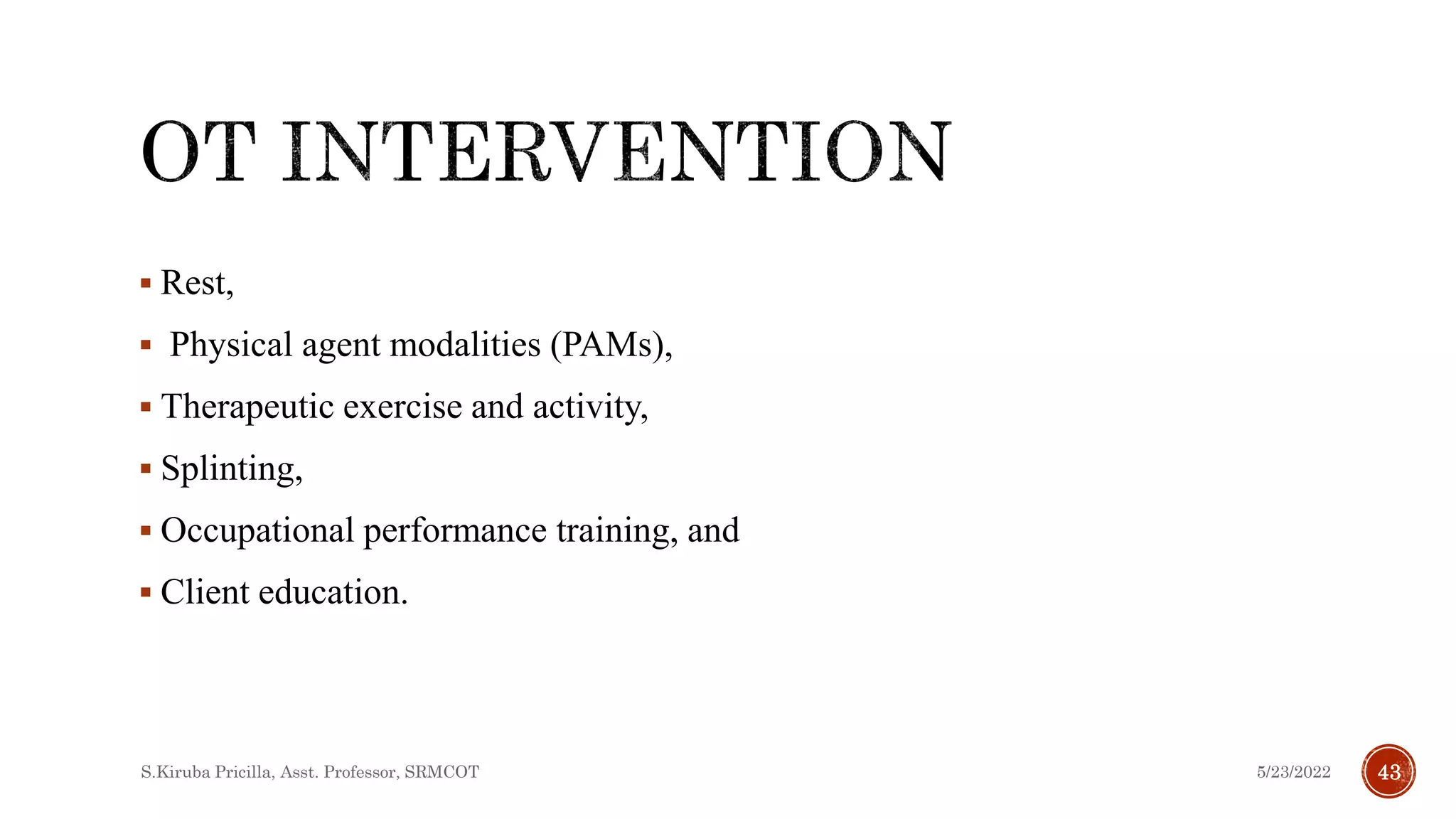 Rehabilitation of Arthritis.pptx
