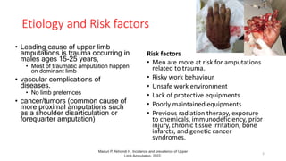 Rehabilitation of dominant upper limb amputation | PPTX