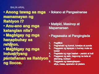 BALIK-ARAL
 
