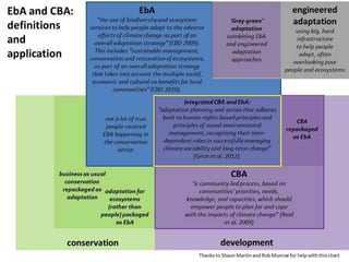 Integrating CBA and Ecosystem- based Approaches to Adaptation (EbA ...