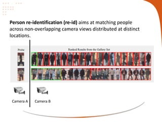 Person re-identification (re-id) aims at matching people
across non-overlapping camera views distributed at distinct
locat...