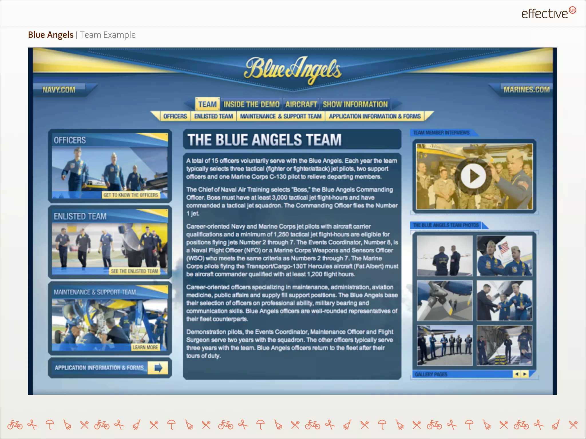 Blue Angels | Team Example
 