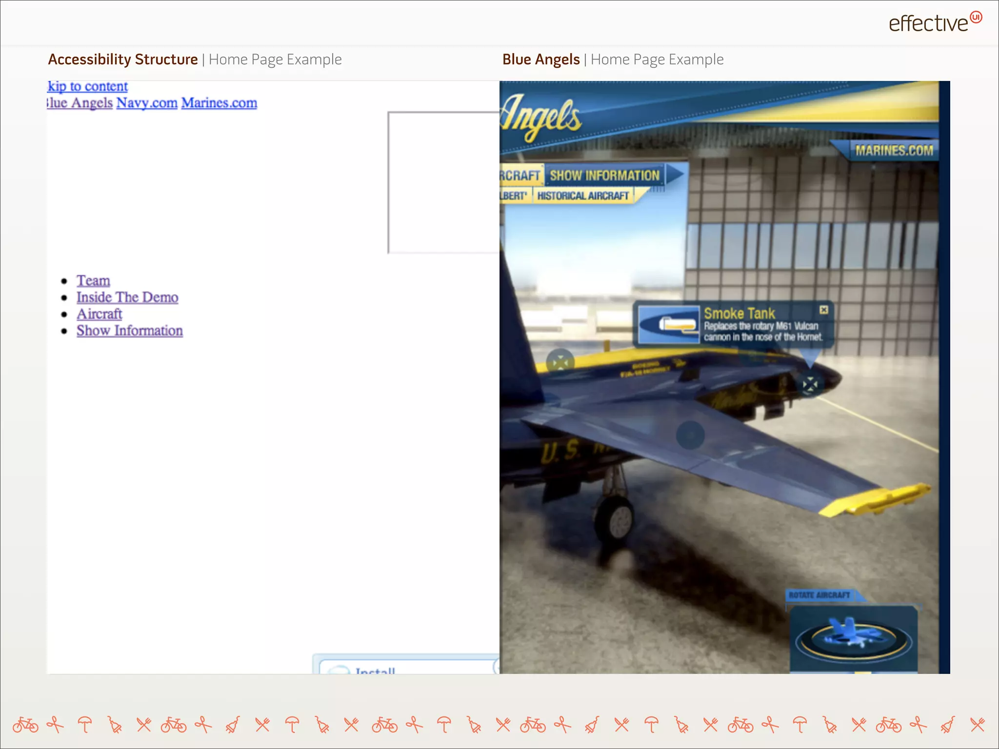 Accessibility Structure | Home Page Example Blue Angels | Home Page Example
 