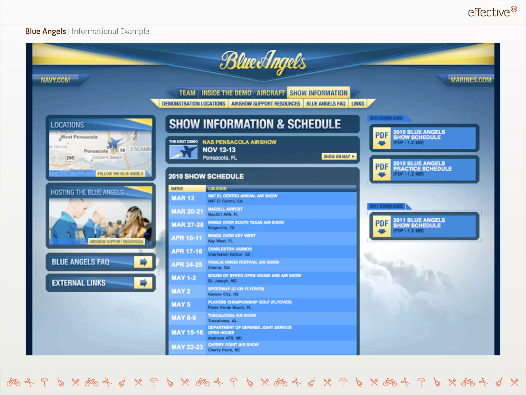 Blue Angels | Informational Example
 