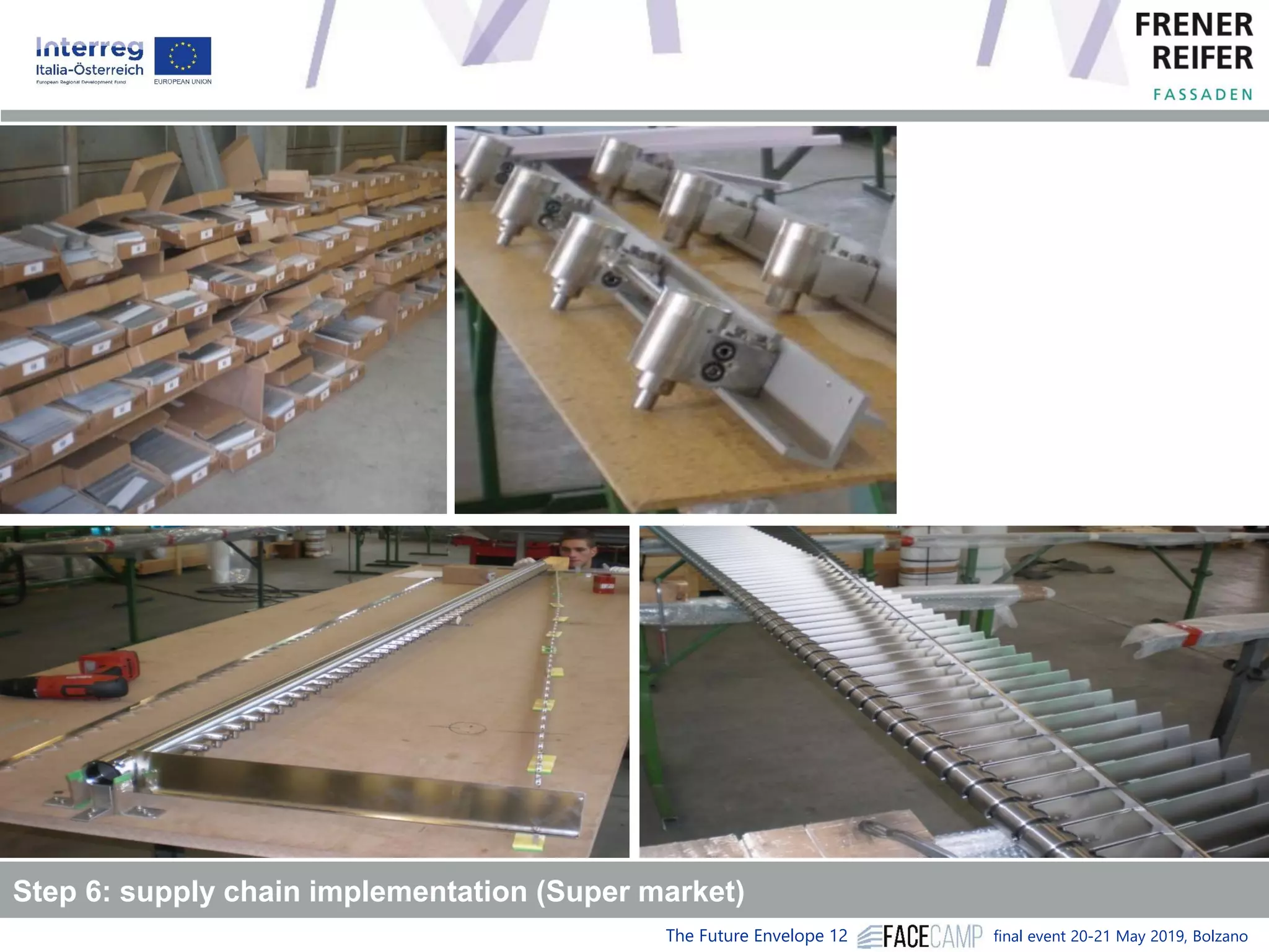 The Future Envelope 12 final event 20-21 May 2019, Bolzano
Step 6: supply chain implementation (Super market)
 