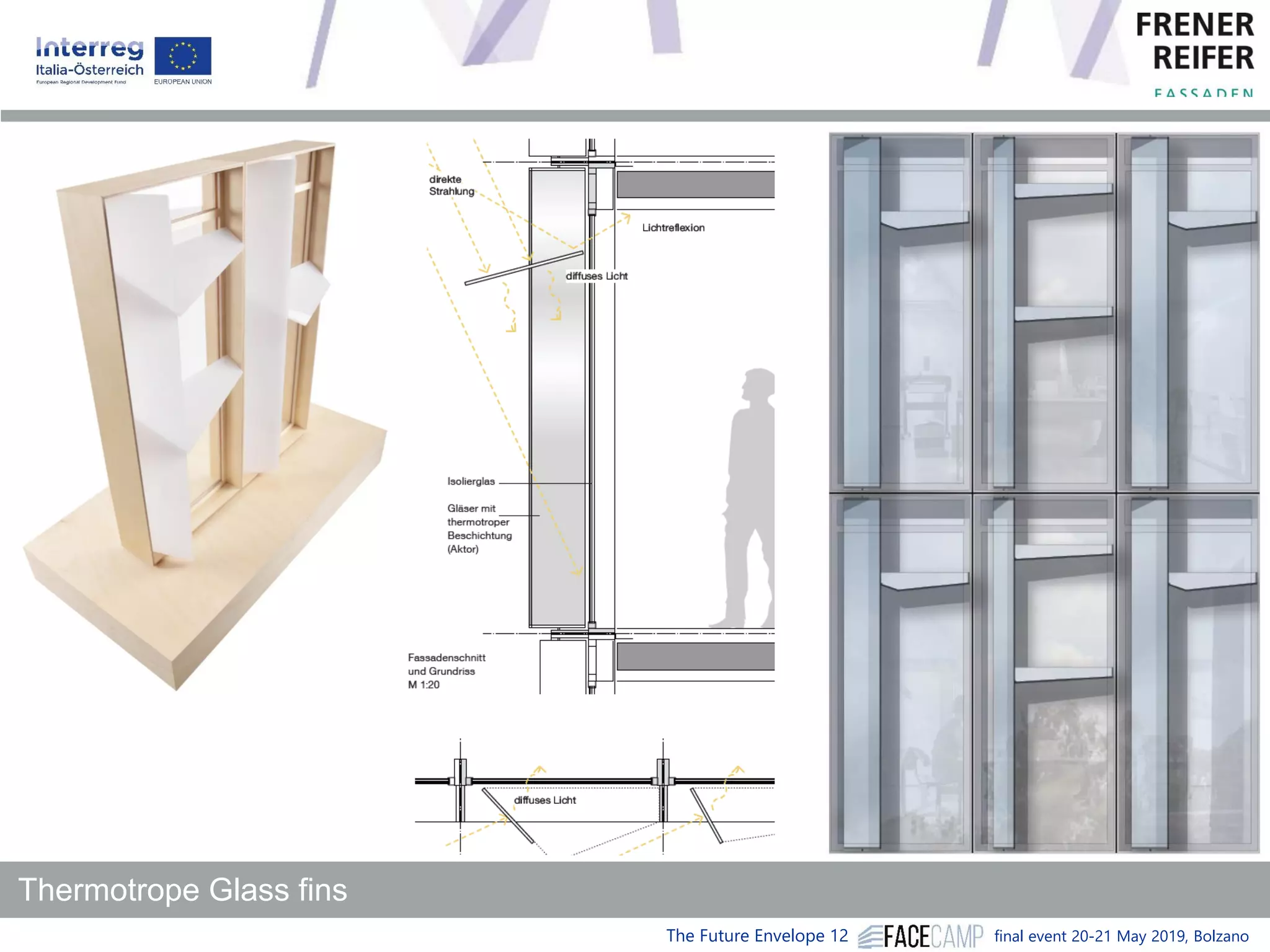 The Future Envelope 12 final event 20-21 May 2019, Bolzano
Thermotrope Glass fins
 