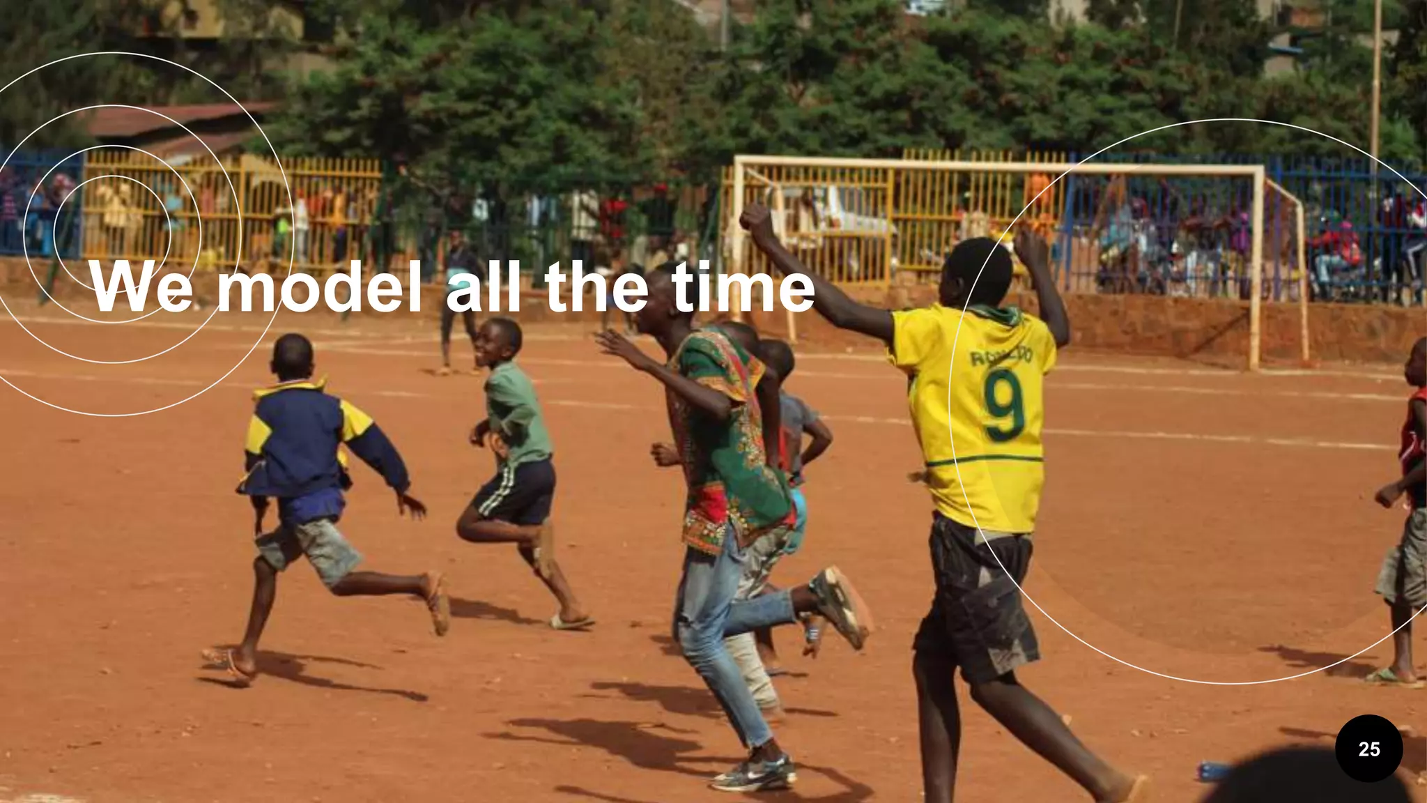 We model all the time
25
 