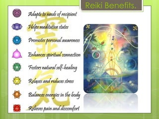 According to tradition each chakra also corresponds to one of the major glands in the body. The reiki hand positions not only cover the chakras but also major organs and glands!Reiki Benefits.