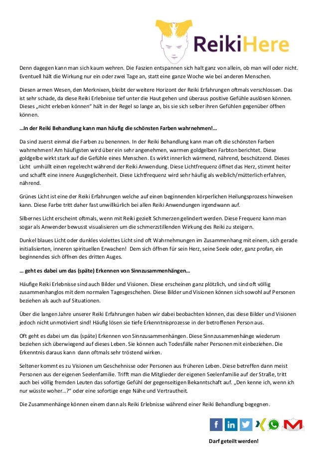 Was Erlebt Man Wahrend Einer Reiki Behandlung
