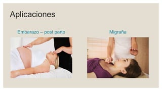 Aplicaciones
Embarazo – post parto Migraña
 