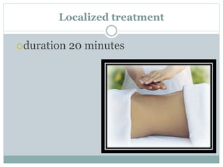 Localized treatment 
duration 20 minutes 
 