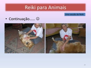 Reiki para Animais 
• Continuação……  
Uma sessão de Reiki 
20 
 
