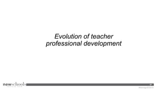 Evolution of teacher
professional development
37
#ReimaginED2015
 