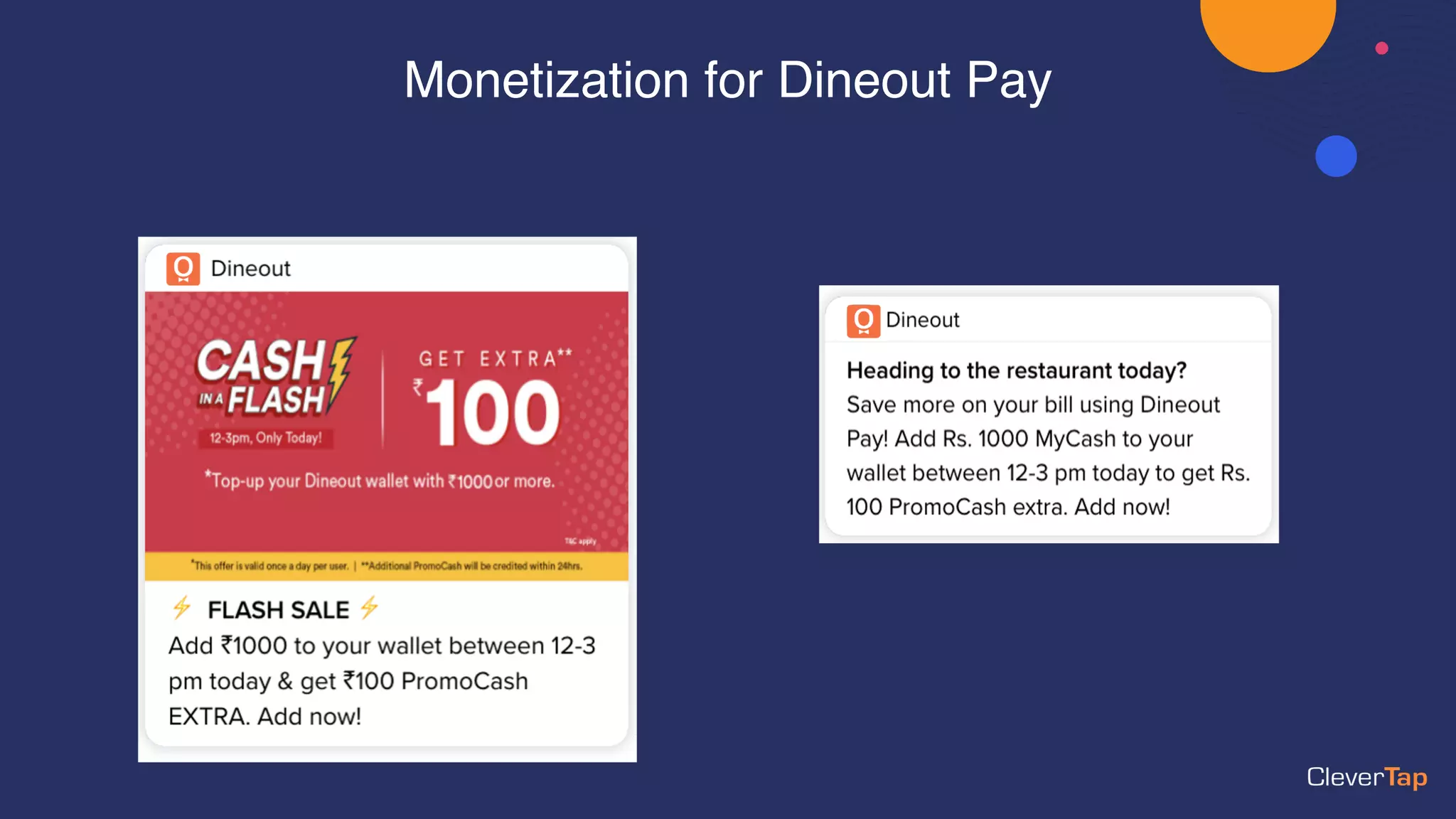 Monetization for Dineout Pay
 