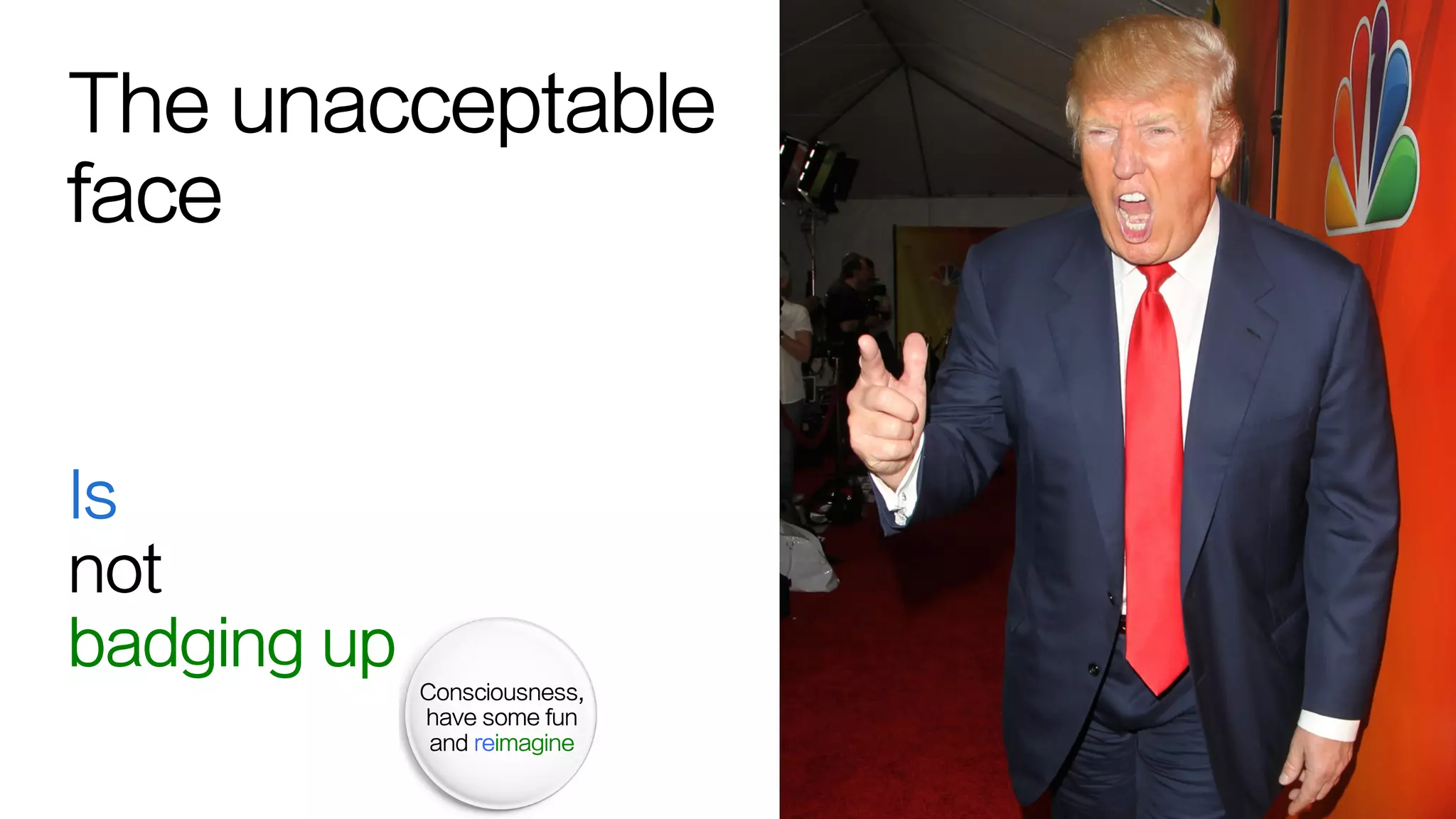 The same old
same old faces
Are
not
badging up
, ,
,
, ,
 