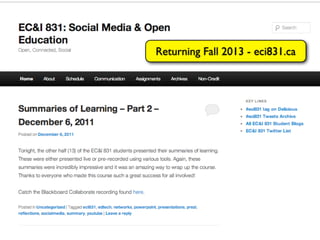 Returning Fall 2013 - eci831.ca
 