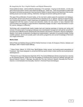 Reimagining the Text: English Language & Digital Humanities, MAniben