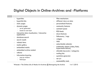 The Online-Life of Media Art-Archives