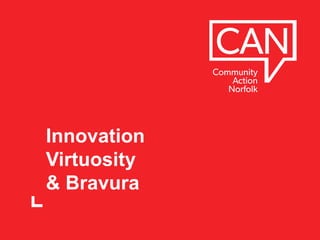 Innovation
Virtuosity
& Bravura
 