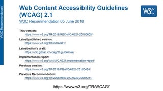 https://www.w3.org/TR/WCAG/
 