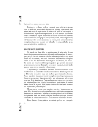 Explorando livros didáticos com recursos digitais
2 RECURSOS DIGITAIS
 