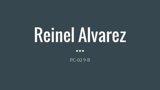 Reinel Alvarez
PC-02 9-B
 