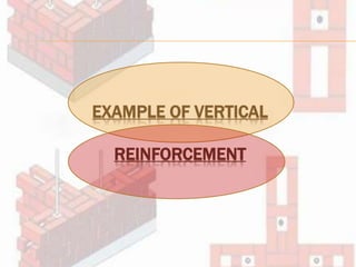 EXAMPLE OF VERTICAL
REINFORCEMENT
 