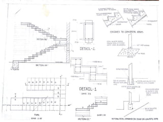 Concrete Staircase Drawing