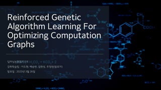 Reinforced Genetic
Algorithm Learning For
Optimizing Computation
Graphs
 