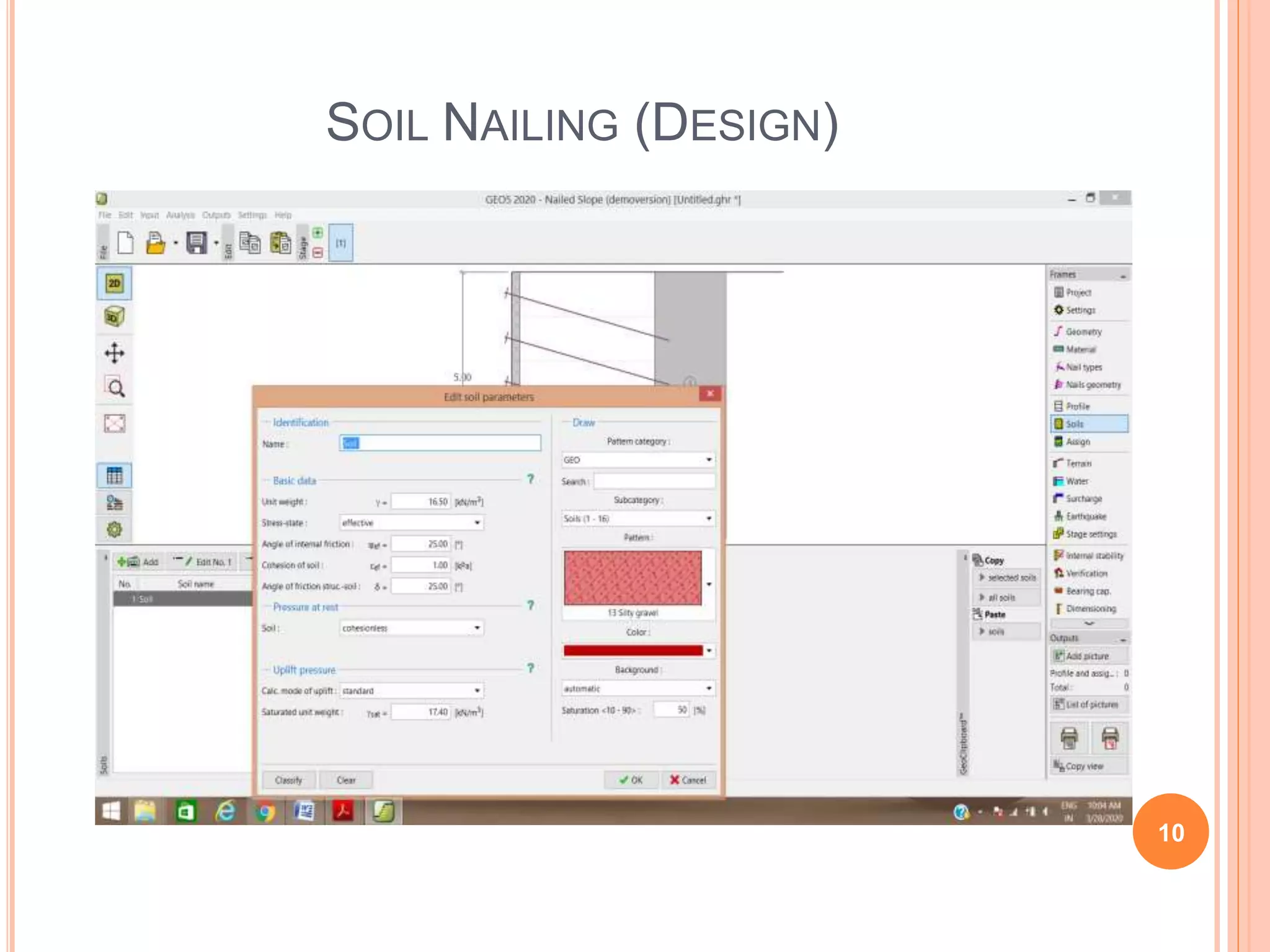 SOIL NAILING (DESIGN)
10
 