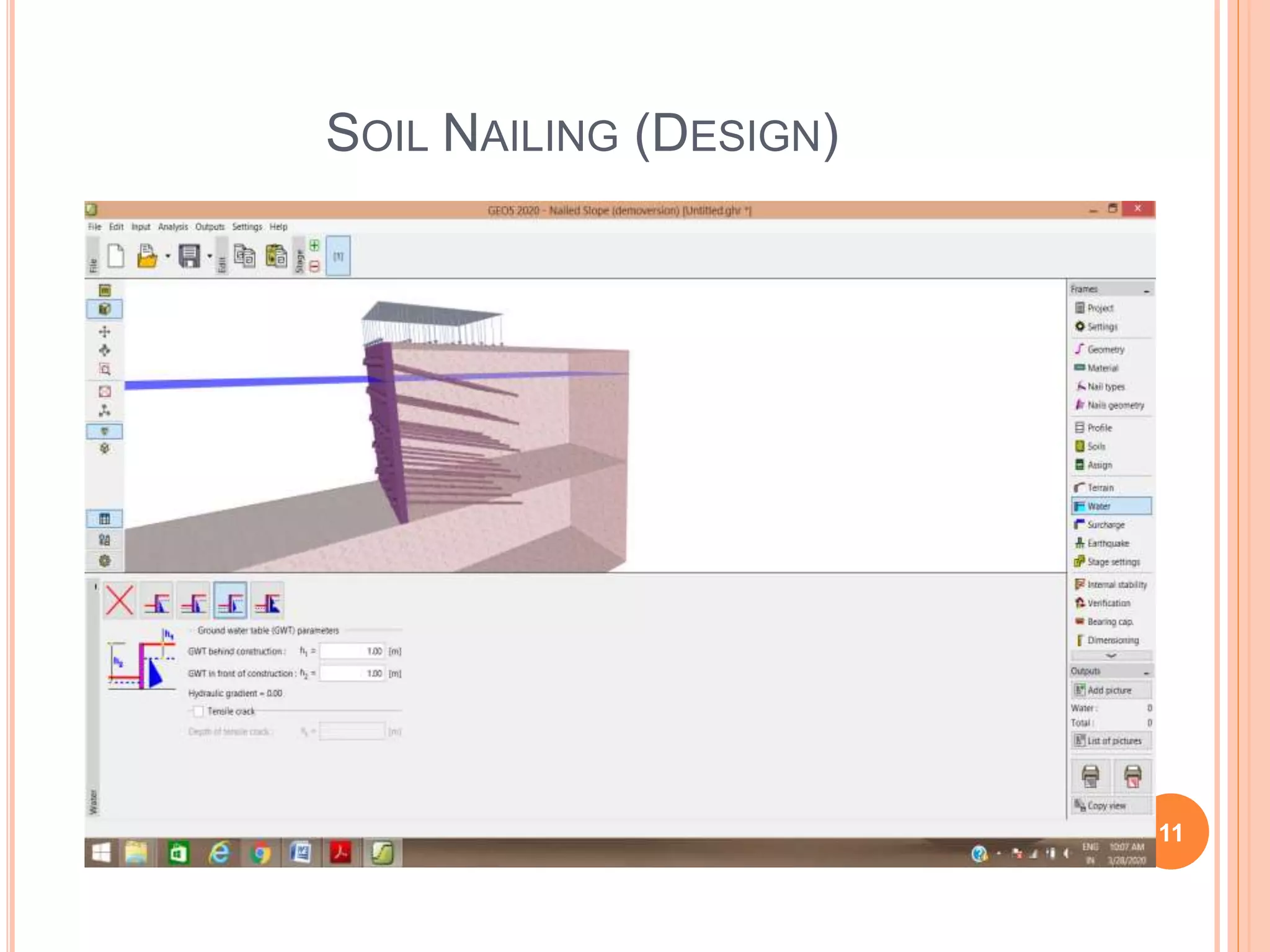 SOIL NAILING (DESIGN)
11
 