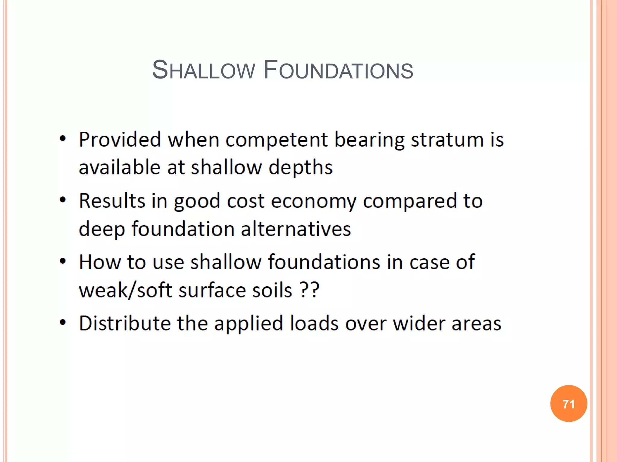 SHALLOW FOUNDATIONS
71
 