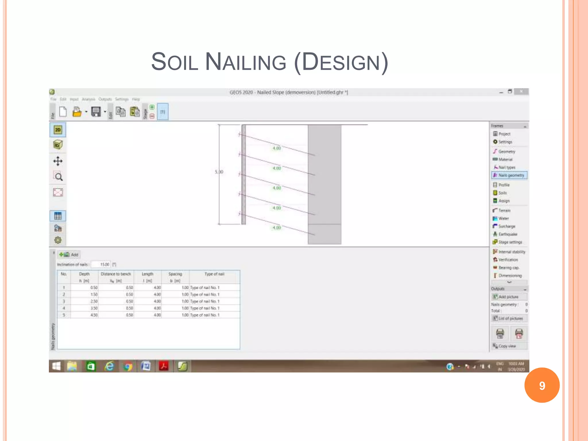 SOIL NAILING (DESIGN)
9
 