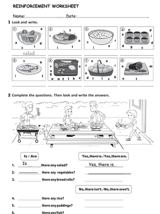 REINFORCEMENT WORKSHEET
Name:…………………………….......…Date:…………………………………………………………………..
1 a
a d
s l
2
r
f
u
i t
3
c r
i
e
4 n
u
d...