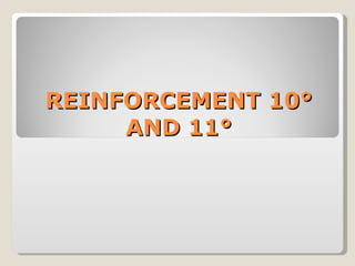 REINFORCEMENT 10° AND 11° 