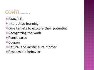 Reinforcement in classroom | PPT
