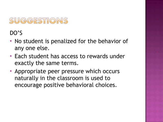 Reinforcement in classroom | PPT | Secondary Education | Education