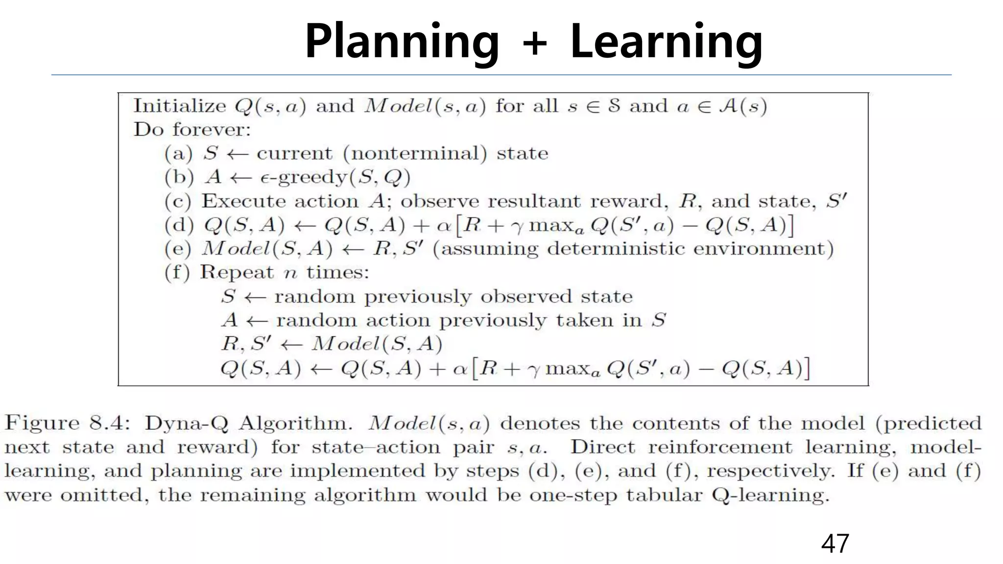 Planning + Learning
47
 