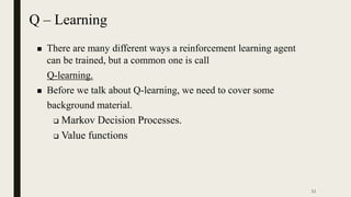 q-learning explained | reinforcement learning tutorial... Reinforcement Learning | PPTX