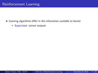 reinforcement learning and Q-learning algorithm and problem solution | PDF