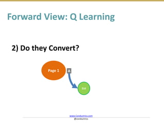 2) Do they Convert?
$10
Page 1 A
Forward View: Q Learning
www.Conductrics.com
@conductrics
 